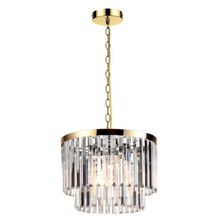 LED mennyezeti lámpa VETRO 5xE14 Glamour Crystals Gold Light Prestige