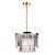 LED mennyezeti lámpa VETRO 5xE14 Glamour Crystals Gold Light Prestige