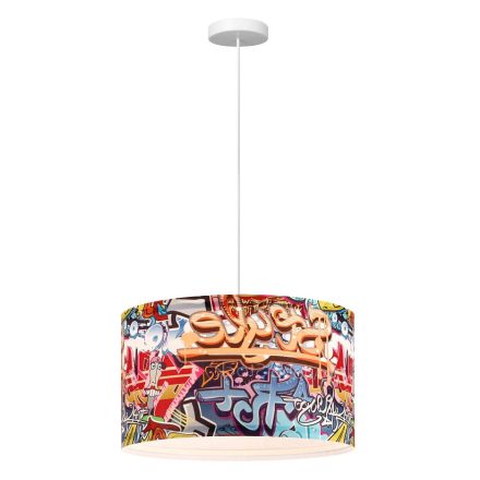 LED mennyezeti függőlámpa GRAFFITI E14 lámpabúra Youth Multicolor Light Prestige