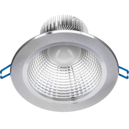 Mennyezeti lámpatest 12W süllyesztett LED DOWNLIGHT MÉLY, kerek 4000K 960lm ezüst