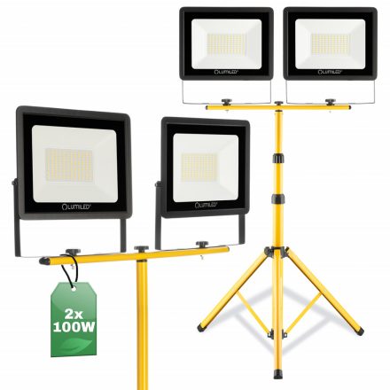 ZUNA LED reflektor Munkalámpa állványon 2x 100W 4000K(TÁPKÁBEL NEM TARTOZÉK)