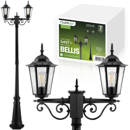 Kerti állólámpa LED oszlop 200cm E27 kültéri dekoratív lámpa BELLIS LUMILED