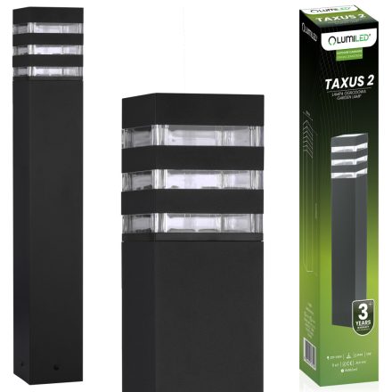 Kültéri állóoszlopos lámpa E27 12W LED TAXUS 2 foglalattal 80cm LUMILED