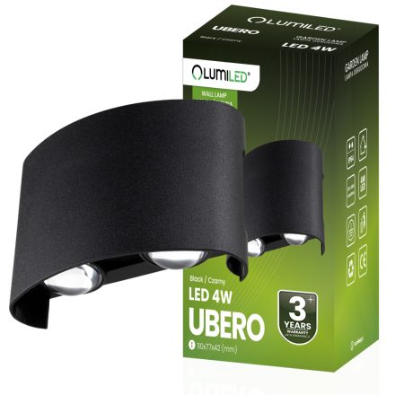 Kültéri kerti lámpa emelő fali lámpa 4W LED IP54 felső alsó UBERO LUMILED