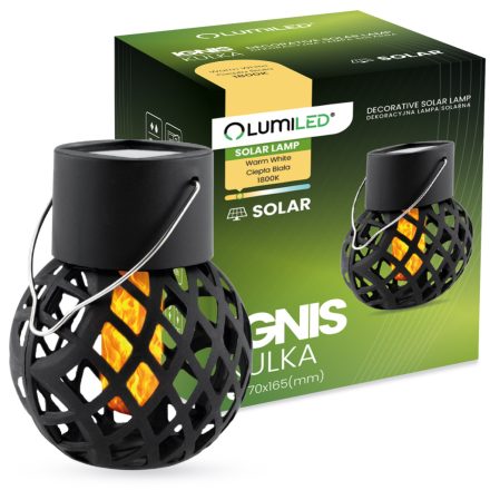 LED napelemes lámpa golyós lámpa 7 cm IGNIS kerti lámpa IP44 1800K LUMILED