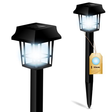 Napelemes kerti lámpa LED függőlámpa IP44 33cm szürkület érzékelő ASTRUM LUMILED