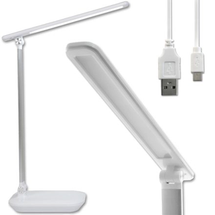 LED éjszakai asztali lámpa 5W CCT 3 az 1-ben 3000-6000K USB iskolai fehér