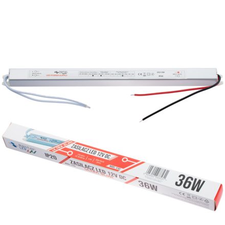 Ultra SLIM 3A 36W 12V DC bútortáp LED szalagokhoz