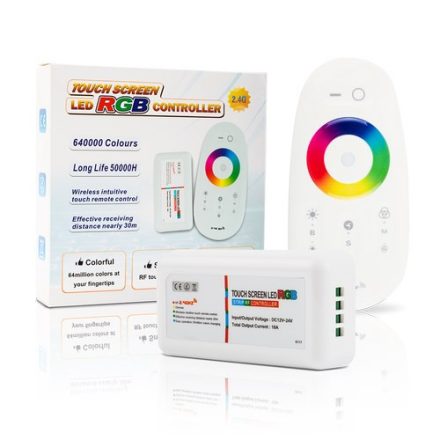 Vezérlő RGB LED szalagokhoz, 216 W RECEIVER + RF Wi-Fi Mi-Light távirányító - FUT025