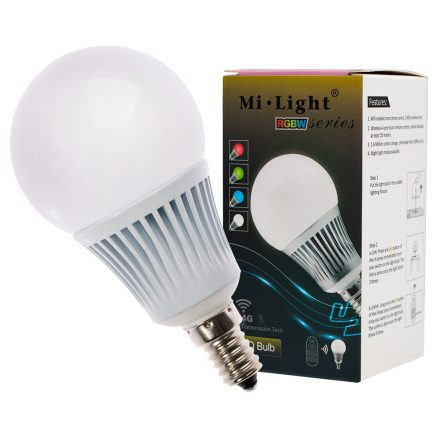 E14 LED izzó 5W 370lm RGB+W Meleg Wi-Fi Mi-Light - FUT013WW