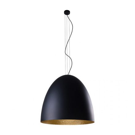 EGG XL 9026 Nowodvorski mennyezeti lámpa fekete és arany 7xE27 függőcső acél ⌀75 cm modern