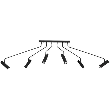 EYE SUPER 6505 Nowodvorski mennyezeti lámpa fekete 5xGU10 csillár mozgatható cső ernyő modern acél