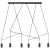 IMBRIA 9675 Nowodvorski mennyezeti lámpa fekete 6xGU10 függesztett geometriai acél