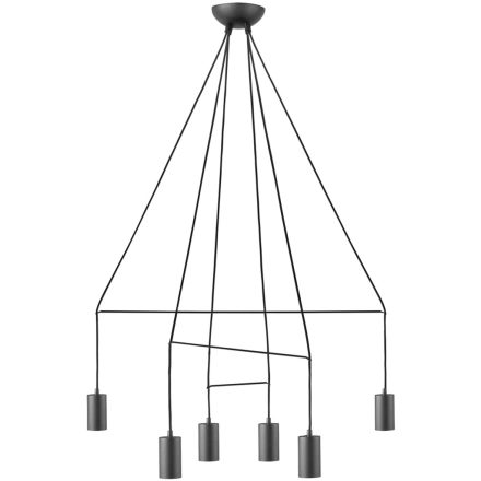 IMBRIA 9677 Nowodvorski mennyezeti lámpa fekete 6xGU10 függesztett geometriai acél