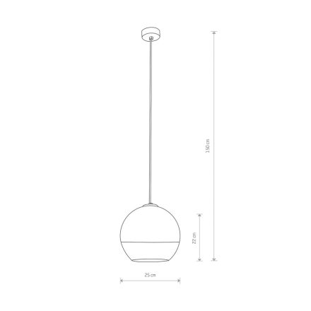 Függesztett lámpa GLOBE PLUS M 7606 Nowodvorski fekete króm E27 mennyezeti túlnyúló üveg lámpaernyő modern