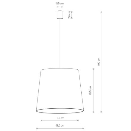 CONE L 8440 Nowodvorski függőlámpa fehér és kék E27 mennyezeti túlnyúló lámpaernyő modern