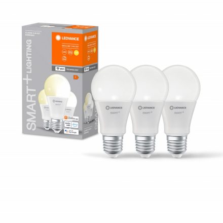 3PAK LED izzó E27 A60 9W 806lm 2700K meleg SMART+ WiFi szabályozható klasszikus LEDVANCE