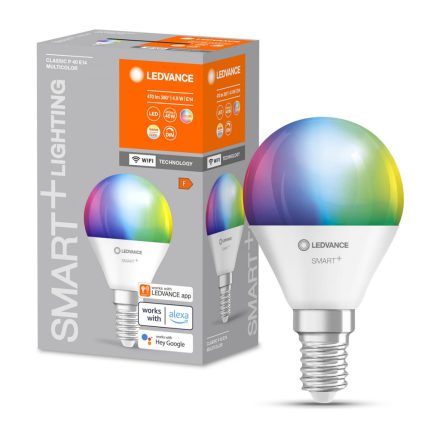 E14 P40 LED izzó 4.9W 470lm RGBW SMART+ WiFi szabályozható mini izzó LEDVANCE