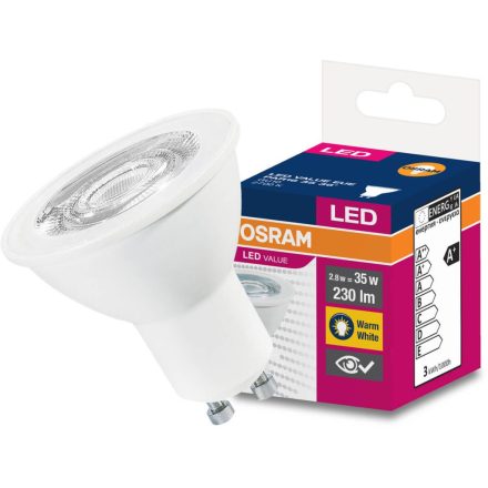 GU10 LED izzó 3.2W = 35W 230lm 2700K  36° OSRAM érték