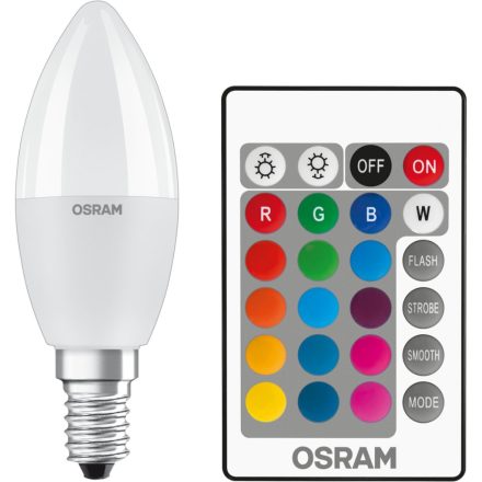 E14 P45 LED izzó 5,5W = 40W 470lm RGBW OSRAM Star PILOT szabályozható