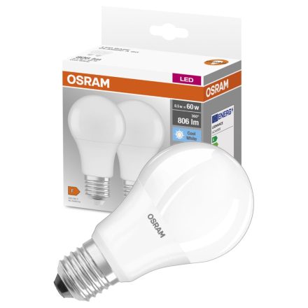 2db LED izzó E27 A60 8.5W = 60W 806lm 4000K Semleges 200° OSRAM