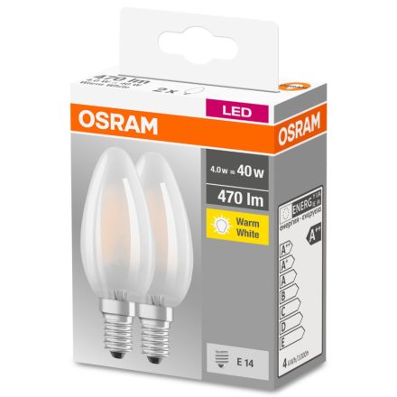 2db LED izzó E14 B35 4W = 40W 470lm 2700K  300° OSRAM 