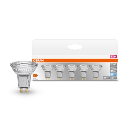 5x GU10 LED izzó készlet 4.3W 350lm 4000K Neutral OSRAM STAR