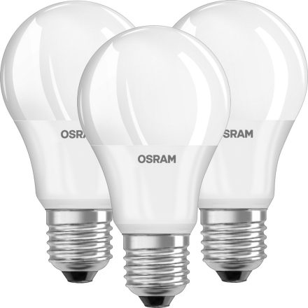 3PAK LED izzó E27 A60 10W = 75W 1055lm 4000K Semleges 200° OSRAM ÉRTÉK