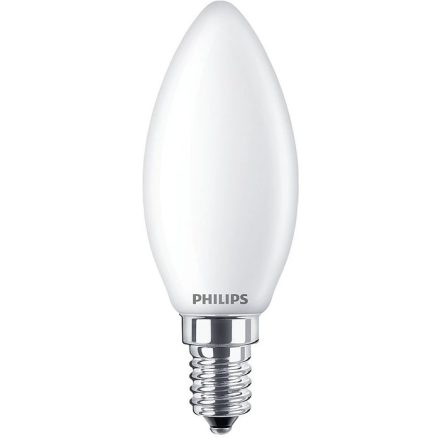 LED gyertyakörte E14 B35 6.5W = 60W 806lm 2700K meleg izzószál tejes PHILIPS