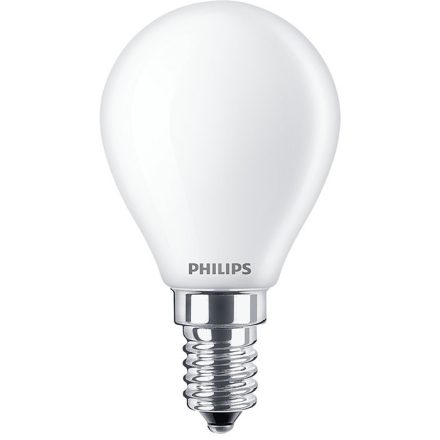 LED golyós izzó E14 P45 6.5W = 60W 806lm 2700K meleg izzószálas tejszerű PHILIPS