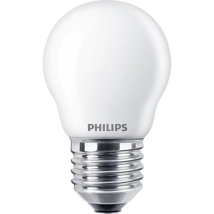 LED golyós izzó E27 P45 6.5W = 60W 806lm 2700K meleg izzószálas tejszerű PHILIPS