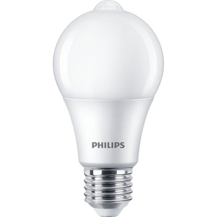 ÉRZÉKELŐ LED izzó E27 A60 8W = 60W 806lm 4000K Semleges PHILIPS