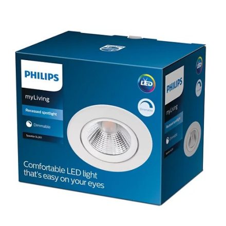 Süllyesztett halogén LED SPARKLE 5W 2700K szabályozható kerek fehér PHILIPS