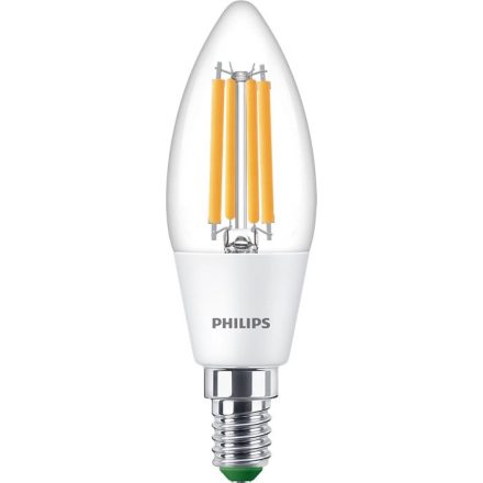 LED-es gyertyakörte E14 B35 2.3W = 40W 485lm 2700K meleg izzószál PHILIPS Ultra Hatékony