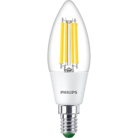 LED gyertyakörte E14 B35 2.3W = 40W 485lm 4000K semleges izzószál PHILIPS Ultra Hatékony