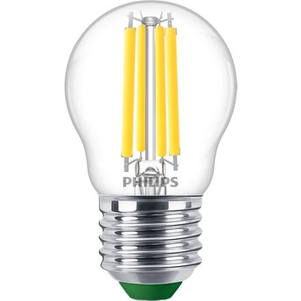 LED golyós izzó E27 P45 2.3W = 40W 485lm 4000K semleges izzószál PHILIPS Ultra Hatékony