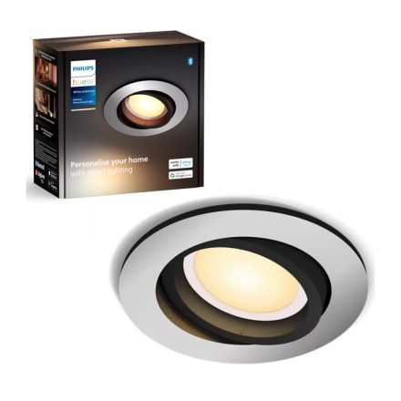 Milliskin 4,2 W CCT, kerek mozgatható LED süllyesztett világítótest PHILIPS HUE Bluetooth