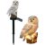 LED napelemes kerti lámpa dekoratív OWL 43cm, Alkonyat érzékelő