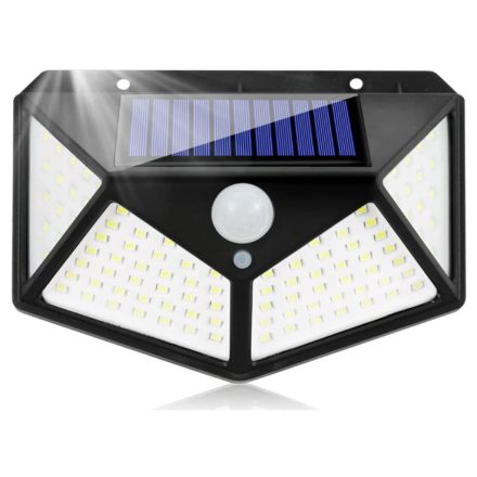 Solar lámpa Floodlight 100 LED dekoratív Twilight mozgásérzékelő