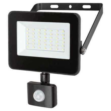 LED REFLEKTOR 30W 2700lm 4000K IP44 fekete FLOOD Mozgásérzékelővel mozgatható RABALUX