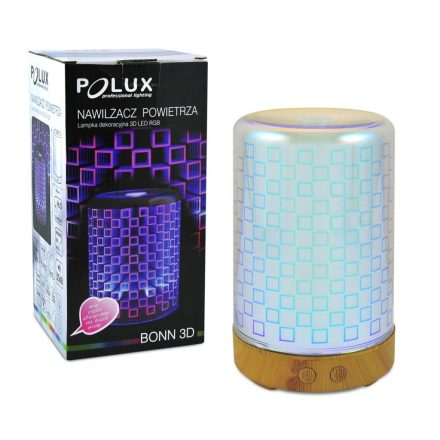 Légnedvesítő / Dekoratív LED LÁMPA RGB BONN 3D 12W 2in1 GOLDLUX (Polux)