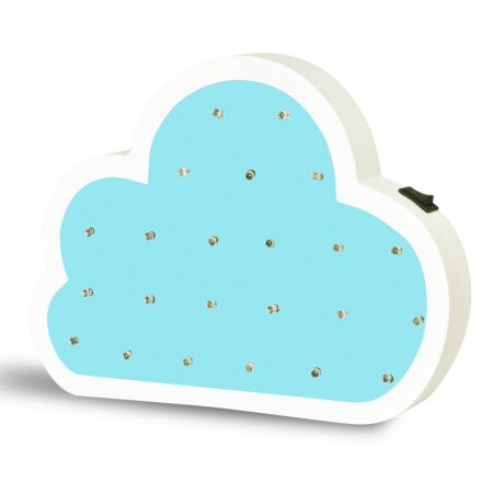 Fából készült éjszakai lámpa dekoratív CLOUD LED melegkék GOLDLUX (Polux) lámpa gyerekeknek