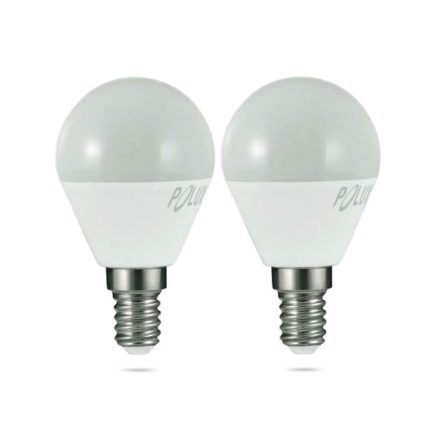 2PAK LED izzó E14 G45 3.2W = 25W 220lm 3000K Meleg 130° GOLDLUX (Polux)