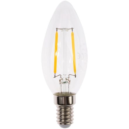 LED izzó E14 B35 2W = 23W 230lm 3000K Meleg 360° GOLDLUX (Polux)