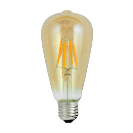 E27 ST64 LED izzó 4W = 30W 320lm 2200K 360° GOLDLUX izzószál (Polux)