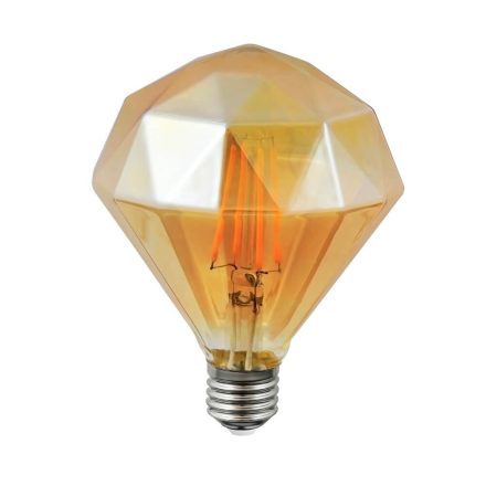 E27 Z110 LED izzó 4W = 38W 450lm 2700K 360° GOLDLUX (Polux) Vintage Amber Dekoratív