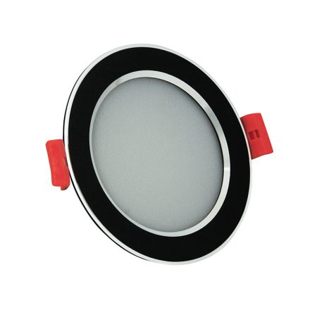 VENUS LED kerek süllyesztett lámpatest fekete 7W 470lm  3000K GOLDLUX (Polux)