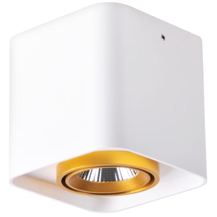 Felületre szerelhető LED-es négyzet alakú lámpatest XENO 10W 3000K DOWNLIGHT fehér - arany