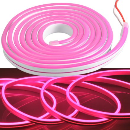 NEON sál Rugalmas LED sál 12V 17W Pink IP65 12mm 2m