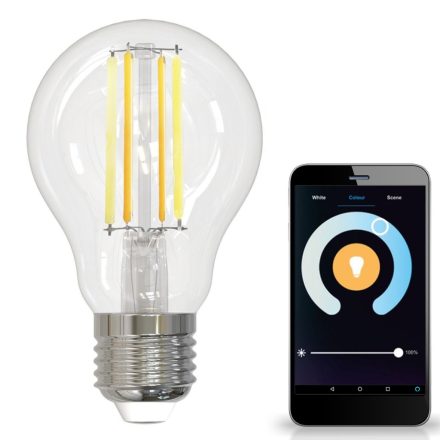 LED izzó E27 A60 7W 806lm 2700K-6500K 320° Izzószál GOLDLUX (Polux) Smart WiFi TUYA